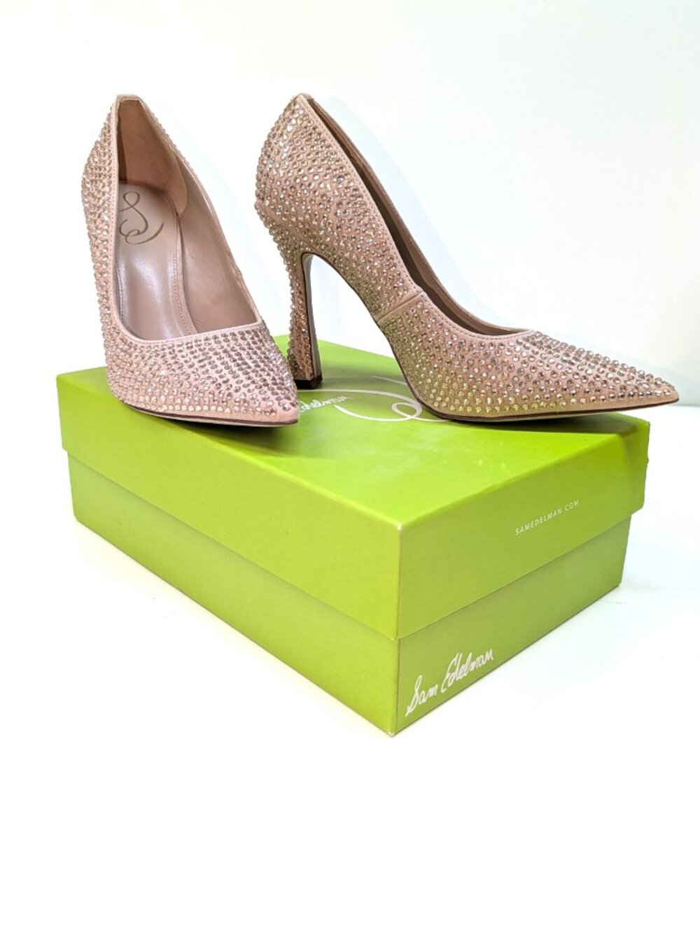 Sam Edelman Antonia Glitz Sesame Heels, size 9.5